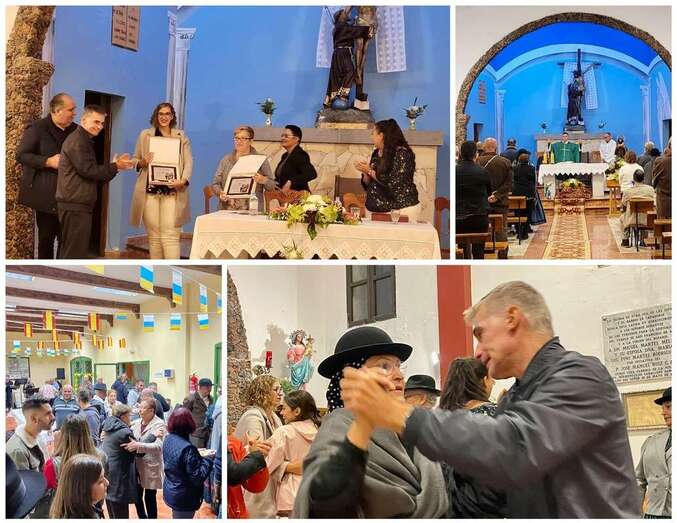 Collage de fotos del acto de anoche en Cazadores/TA.